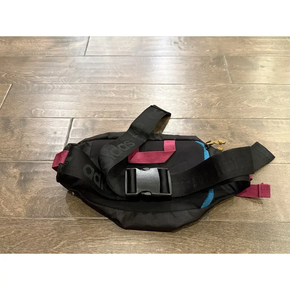 Adidas Originals Black Pink Blue Utility Crossbody Fanny Pack Retro Waist Bag OS